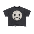 Vintage Wash Boxy Distressed Hem T-Shirt