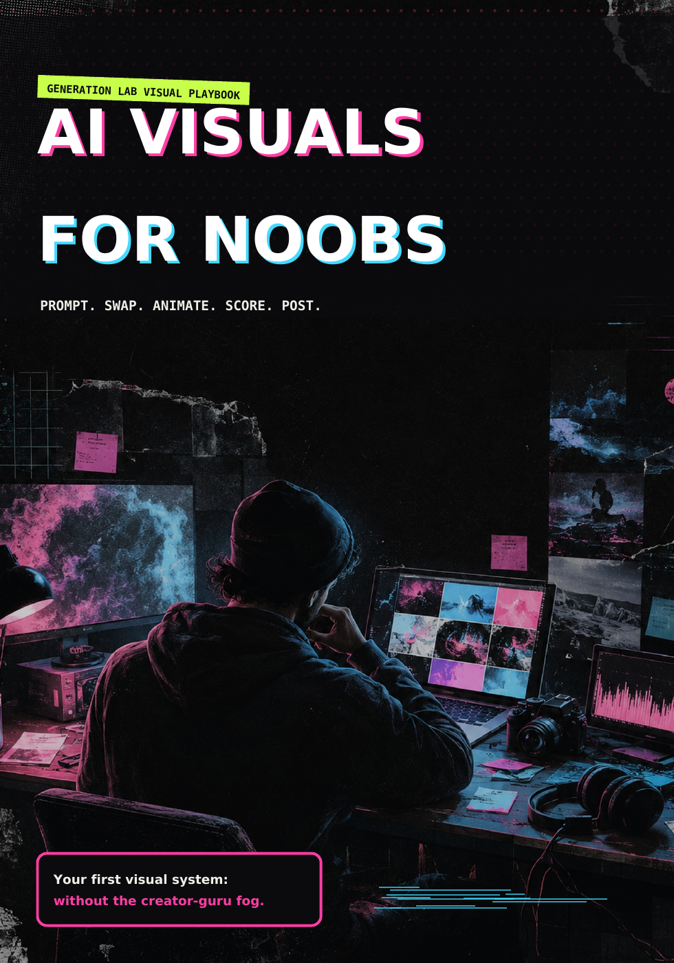 AI Visuals for Noobs Prompt Swap Animate Generation Lab guide cover