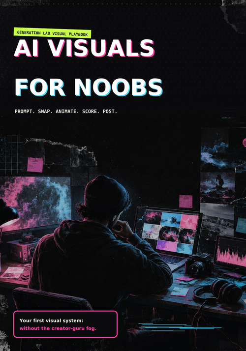 AI Visuals for Noobs Prompt Swap Animate Generation Lab guide cover